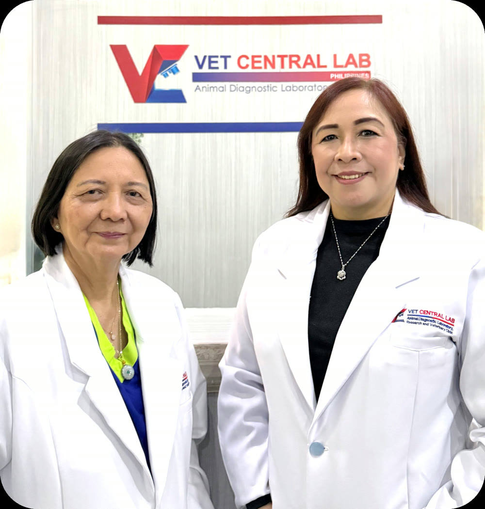 Dr. Florisa Viloria and Dr. Vera of Vet Central Lab Philippines